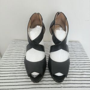 Michael Kors Classic Black Peep-Toe Heels